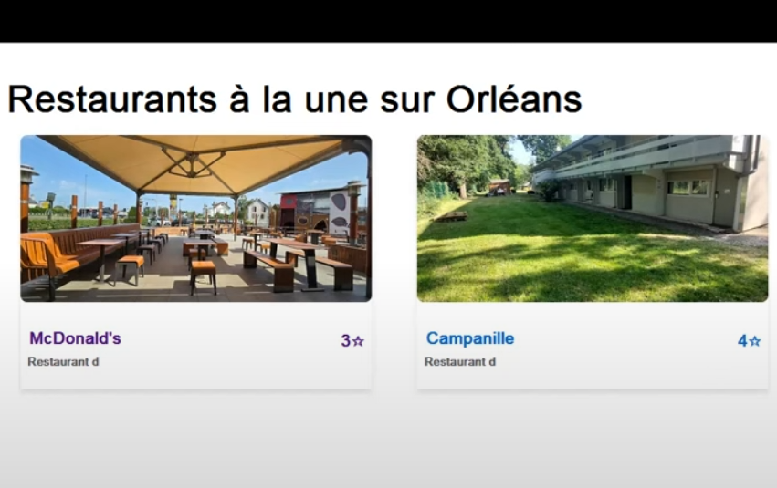 Site recherche de restaurants